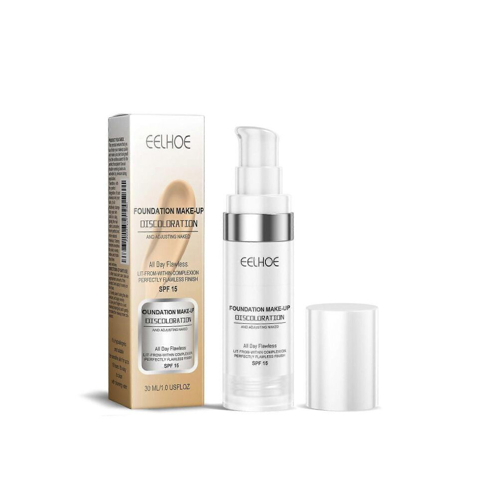 Eelhoe Concealer Discoloration Liquid Foundation Moisturizing And Waterproof Sweat-Proof Smear-Proof Makeup Temperature Change Brightening Skin Color