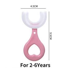 (pink 2-6Years)Baby Toothbrush Children 360 Degree U-shaped Child Toothbrush Teethers Baby Tooth Brush