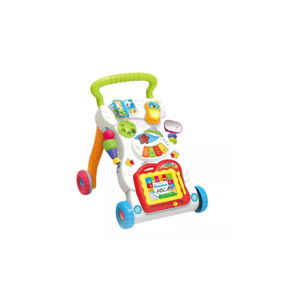 2 in 1 Baby Walker and Ride On Car with Music and Activity Toys