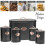 5PC Kitchen Food Storage Bread Bin Black 2