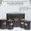5PC Kitchen Food Storage Bread Bin Black 6