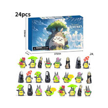 (Totoro B) Totoro Weihnachtspuppe Modell 24-Tage-Countdown-Adventskalender Festtagsgeschenk Spielzeug