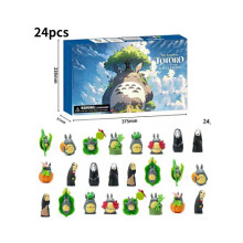 (Totoro C) Totoro Weihnachtspuppe Modell 24 Tage Countdown Adventskalender Festtagsgeschenk Spielzeug
