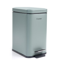 5L BATHROOM SLIM KITCHEN PEDAL RECTANGULAR BIN WASTE WITH SOFT CLOSING LID