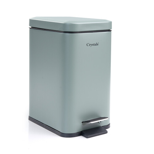 5L BATHROOM SLIM KITCHEN PEDAL RECTANGULAR BIN WASTE WITH SOFT CLOSING LID