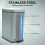 5L BATHROOM SLIM KITCHEN PEDAL RECTANGULAR BIN WASTE WITH SOFT CLOSING LID 5