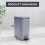 5L BATHROOM SLIM KITCHEN PEDAL RECTANGULAR BIN WASTE WITH SOFT CLOSING LID GREY 2
