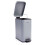 5L BATHROOM SLIM KITCHEN PEDAL RECTANGULAR BIN WASTE WITH SOFT CLOSING LID GREY 6