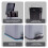 5L BATHROOM SLIM KITCHEN PEDAL RECTANGULAR BIN WASTE WITH SOFT CLOSING LID GREY 4
