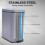 5L BATHROOM SLIM KITCHEN PEDAL RECTANGULAR BIN WASTE WITH SOFT CLOSING LID GREY 10