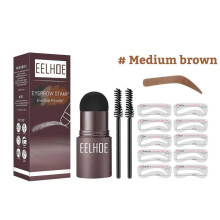 (medium brown suit) EELHOE Eyebrow Powder Hairline Shading Powder Retouching Brow Filling Hairline Shading Shade Brown