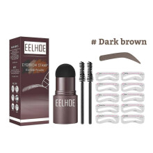 (dark brown suit) EELHOE Eyebrow Powder Hairline Shading Powder Retouching Brow Filling Hairline Shading Shade Brown
