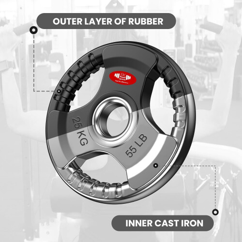 (5KG x 2 = 10KG) Weight Plates Set Pair Cast Iron 2" Hole 2