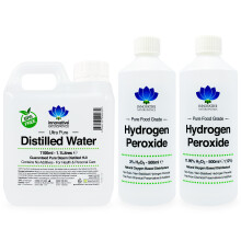 Food Grade Hydrogen Peroxide Starter Pack - 3% & 12% H2O2, Additive-Free, UK Made, Includes Pipettes & Information Booklet