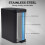 5L BATHROOM SLIM KITCHEN PEDAL RECTANGULAR BIN WASTE WITH SOFT CLOSING LID BLACK 10