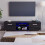 Vida Designs (Black) Cosmo 160cm LED TV Cabinet with 2 Doors & Shelf 10