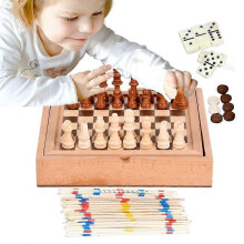 Wood Board Games Set Parent-child Interactive Desktop Educational Toys Beginner Chess Set for Kids And Adults