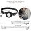 Collier pour chat (noir), Collier pour chat avec et le de securite, Tag H pour chaton 2