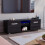 Vida Designs (Black) Cosmo 120cm LED TV Cabinet with 2 Doors & Shelf 1