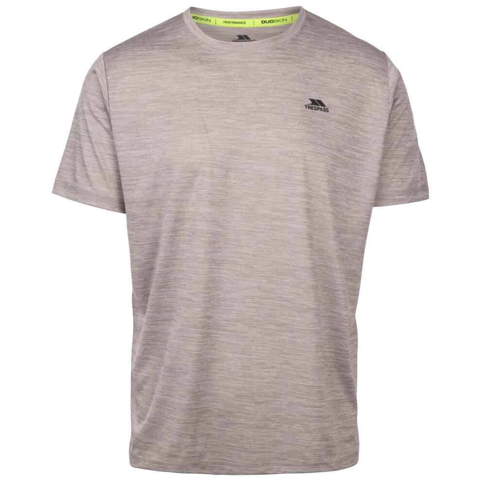(M, Platinum Marl) Trespass Mens Sports Activewear Top Kearsley