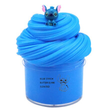 (Blue)Wolkenschleim Set Stitch Peachybbies Regenbogen Zitrone flauschiger Schleim Stressabbau Spielzeug
