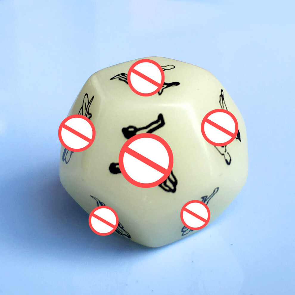 Closkye Green ( With Luminous) Sex Toys For Couples Women Adult Game Funny Sex Dice 6/12 Sides Romance Love Humour Gambling Erotic Crap Dice Bar Christmas Gift