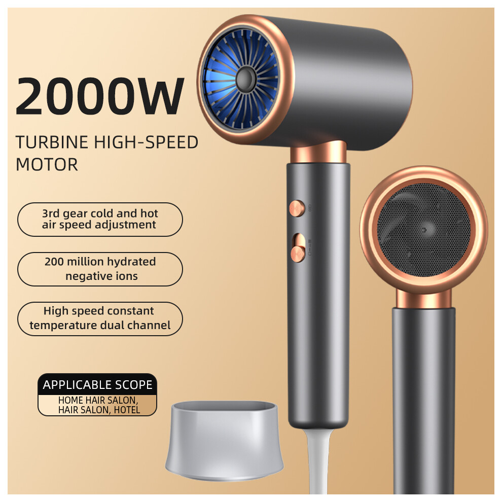 Closkye (P93361-Eu) Ionic Hair Dryer High Speed Motor Blow Drier 2000W Hairdryer Negative Ion Hair Care Styler Professional Blow Dryer Free Shipping Grey