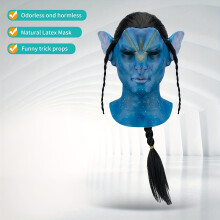 (Avatar) Avatar Premium Replica with Super Soft Latex Material, Movie Sci-Fi Design, Suitable for Halloween, Christmas, Valentine'S Day