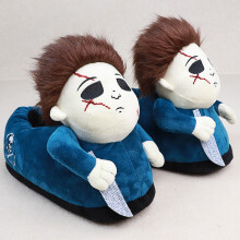 (Blue, 8.5) Unisex Cartoon Character Slip-On Slippers, Vintage-Inspired Cozy Plush Comfort Warmth, Lightweight Indoor House Shoes