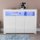 Vida Designs (White) Nova LED Gloss 3 Door Sideboard Cabinet Shelf 8