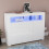 Vida Designs (White) Nova LED Gloss 3 Door Sideboard Cabinet Shelf 1