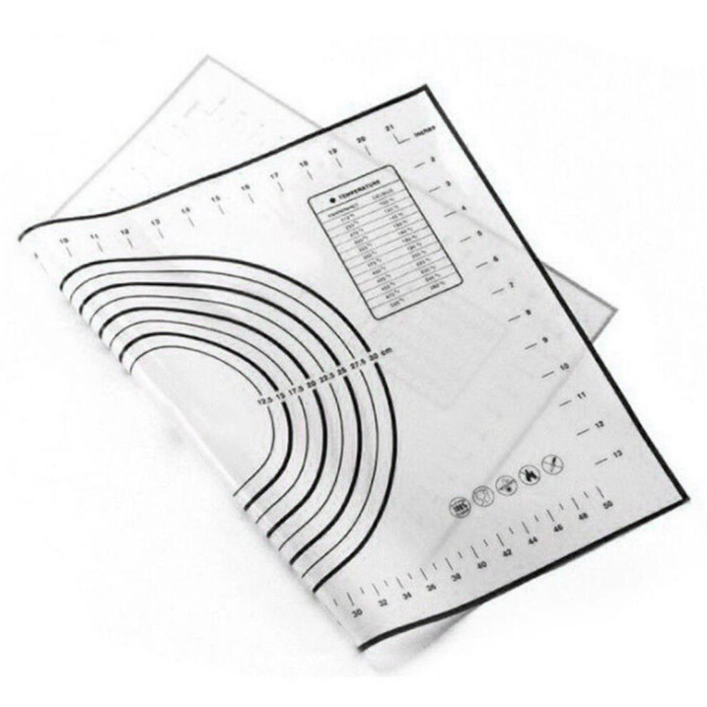 (as the picture, 26*29cm) Dough Silicone Non-stick Rolling Dough Mat Baking Pad Pastry Bakeware Kitchen Gadgets