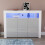 Vida Designs (White & Grey) Nova LED Gloss 3 Door Sideboard Cabinet Shelf 8