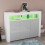 Vida Designs (White & Grey) Nova LED Gloss 3 Door Sideboard Cabinet Shelf 3