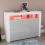 Vida Designs (White & Grey) Nova LED Gloss 3 Door Sideboard Cabinet Shelf 4