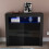 Vida Designs (Black) Nova 2 Door LED Gloss Sideboard with Wide Shelf 4