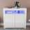 Vida Designs (White) Nova 2 Door LED Gloss Sideboard with Wide Shelf 8