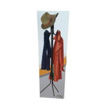 Metal Coat Rack Hanger Stand Free Standing for Blazer Hat Jacket Black