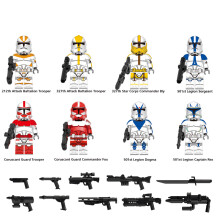 (8PCS - A) 32PCS Star Wars lmperial Stormtroope Legion Clone Trooper Assembled Minifigures Children's Toys Fit Lego
