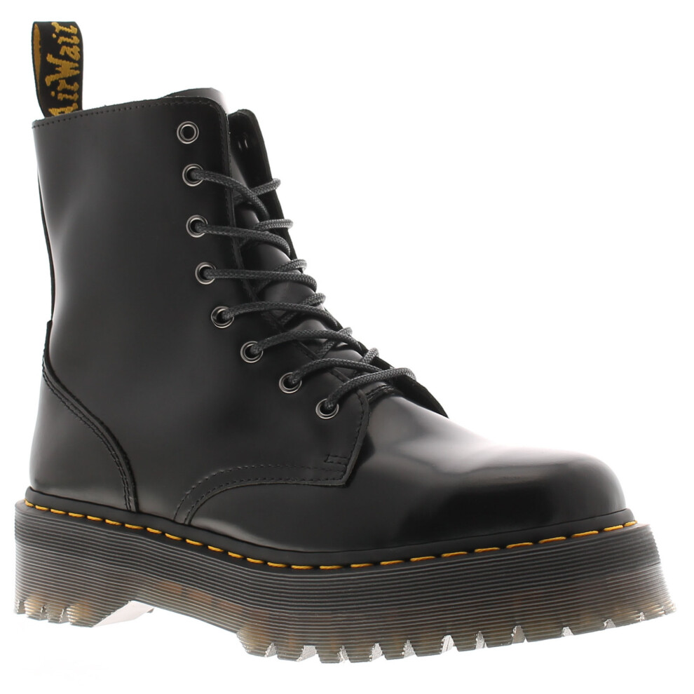 (Black, 3 (Adults')) Dr Martens Womens Boots Platform 5cm Jadon w Boot Leather Lace Up black UK Size