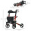 Homcom HOMCOM 4 Wheel Rollator Walker,  Adjustable Mobility Walker with Bag, Red 8