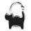 (As show, One size) Bag Holder Foldable Handbag Hook cat Shaped (Silver point and White) 4