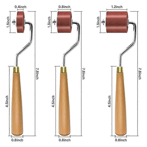 (As show, One size) 3pcs Rubber Rollers Rollers compatible with Crafting, Ink Roller Set with Comcompatible witht Grip compatible with Printmaking, Crafts 2