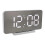(As show, One size) Digital Alarm Clock,led Display Alarm Clock, Silver Mirror Surface 1