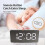 (As show, One size) Digital Alarm Clock,led Display Alarm Clock, Silver Mirror Surface 2
