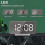 (As show, One size) Digital Alarm Clock,led Display Alarm Clock, Silver Mirror Surface 5