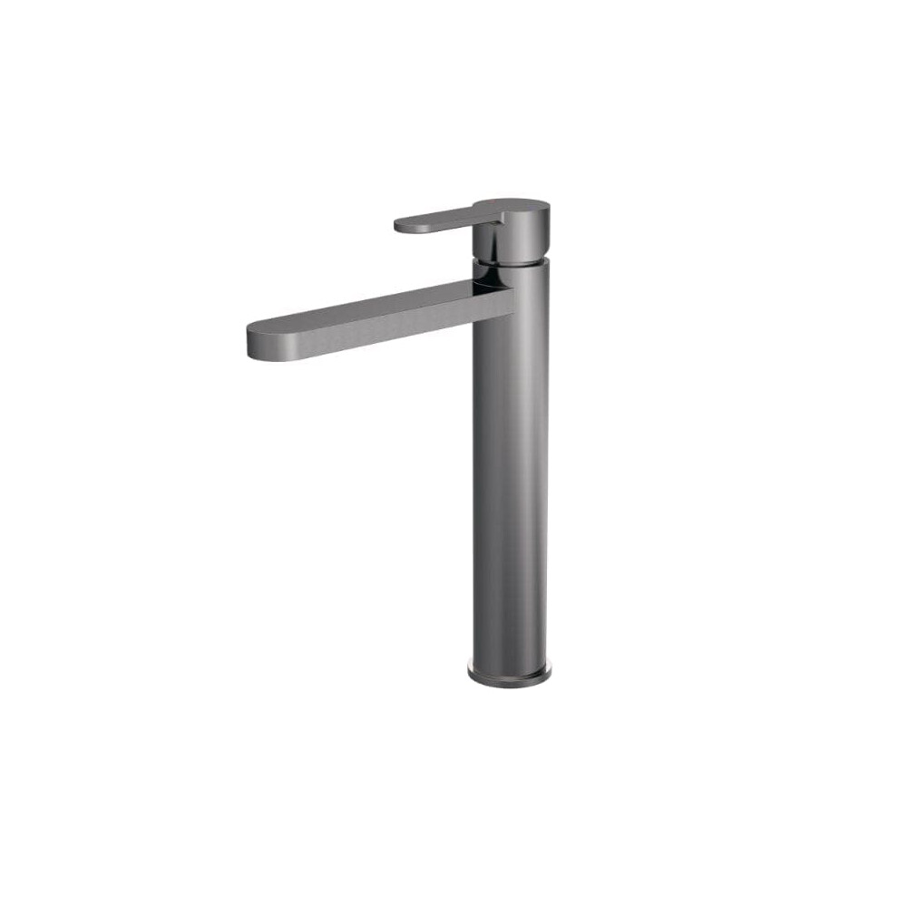 nuie Arvan Brushed Pewter High Rise Mono Basin Mixer Tap - Image 3