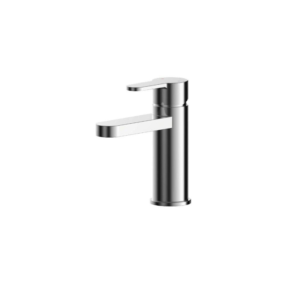 Nuie Arvan Mini Mono Basin Mixer Tap With Push Button Waste - Chrome 5056211898481