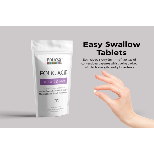 Folic Acid 400mcg Tablets  365 High Strength Pregnancy Support  Vit B9 1