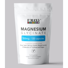 Magnesium Glycinate 500mg 120 High Strength Capsules for Bone Energy